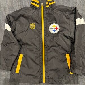 NFL Kids Black and Yellow Rain Jacket Pittsburgh‎ Steelers Size L (7)